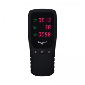 Monitor do detector de ar PM2.5 HCHO TVOC